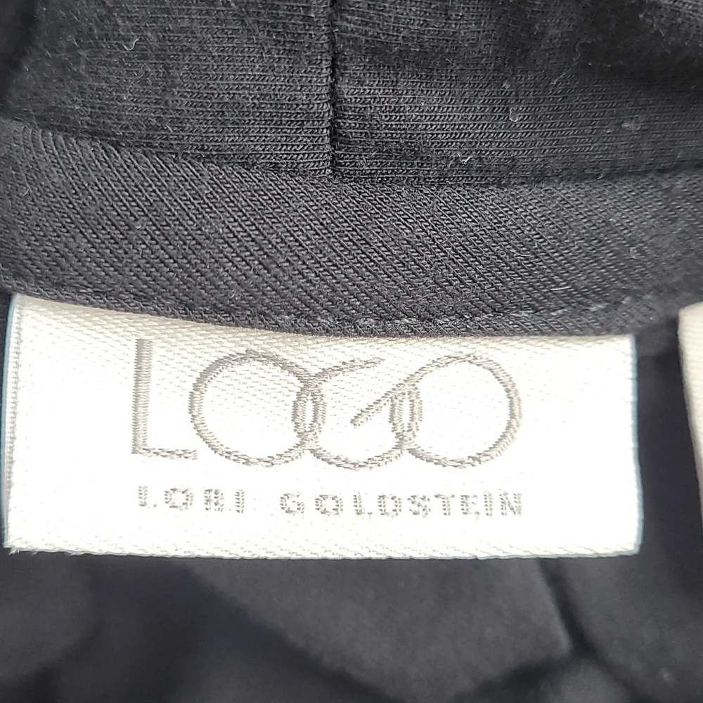 Logo by Lori Goldstein Cardigan Ruffle Peplum Trim XS